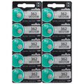 10 Murata 362 SR721SW Batteries - Replaces Sony