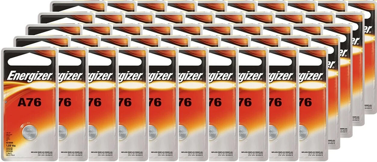 Energizer LR44 (AG13 A76) Alkaline Watch / Electronic Battery 50 Pcs