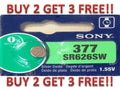 MURATA / SONY 377 SR626SW SR626 V377 Watch Battery USA seller BUY 2 GET 3 FREE!!