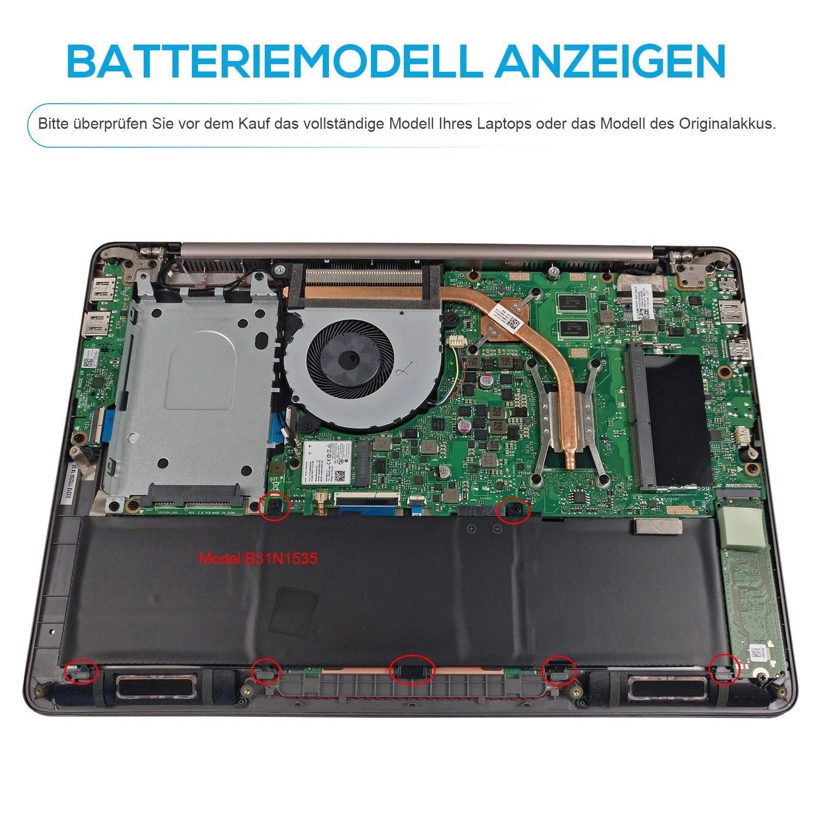 Replace B31N1535 Battery For Asus Zenbook UX310UA UX310UQ UX410UA UX410UQ Series