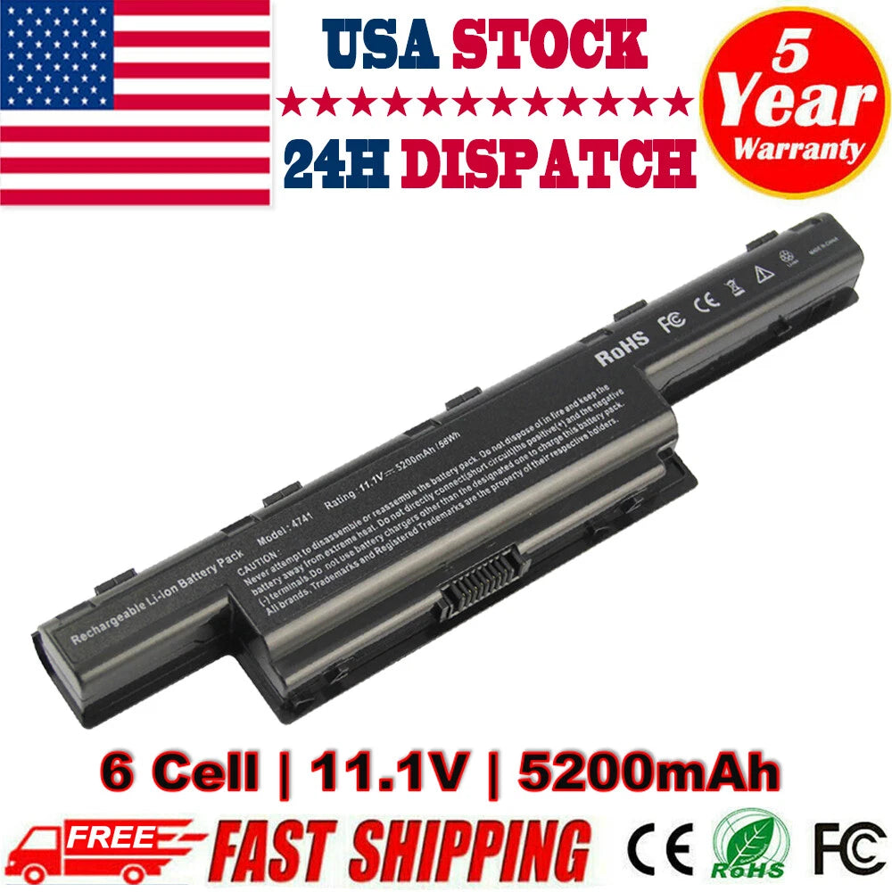 Battery for Gateway 4741 AS10D AS10D31 AS10D41 AS10D51 AS10D71 AS10D75 Notebook