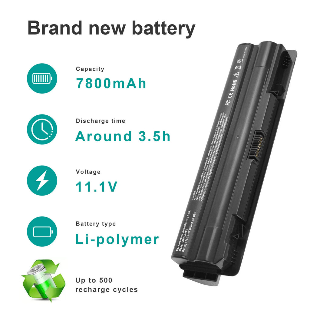 R795x XPS L702x L502x L501x Battery For Dell XPS 17 15 14 L701x L401X 7800mAh