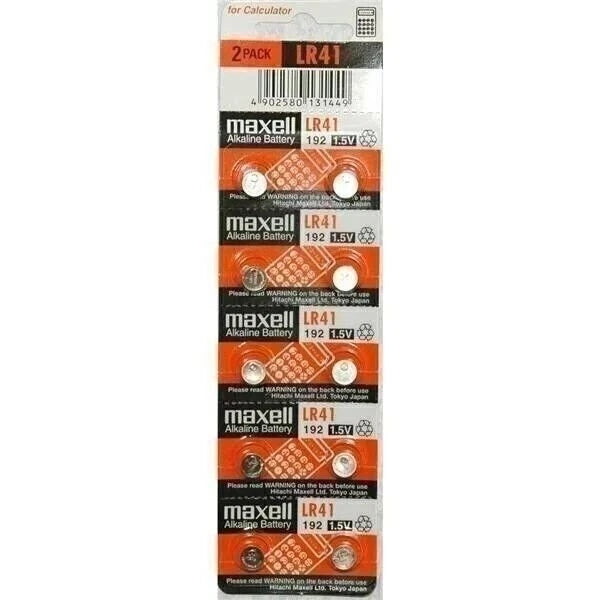 LR41 Maxell 192 (10 piece) LR41 AG3 392A 192 SR41 LR736 392 Alkaline Battery