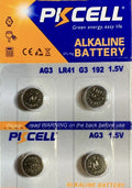 LR41 PKCELL 192 (4 piece) LR41 AG3 392A 192 SR41 LR736 392 Alkaline Battery