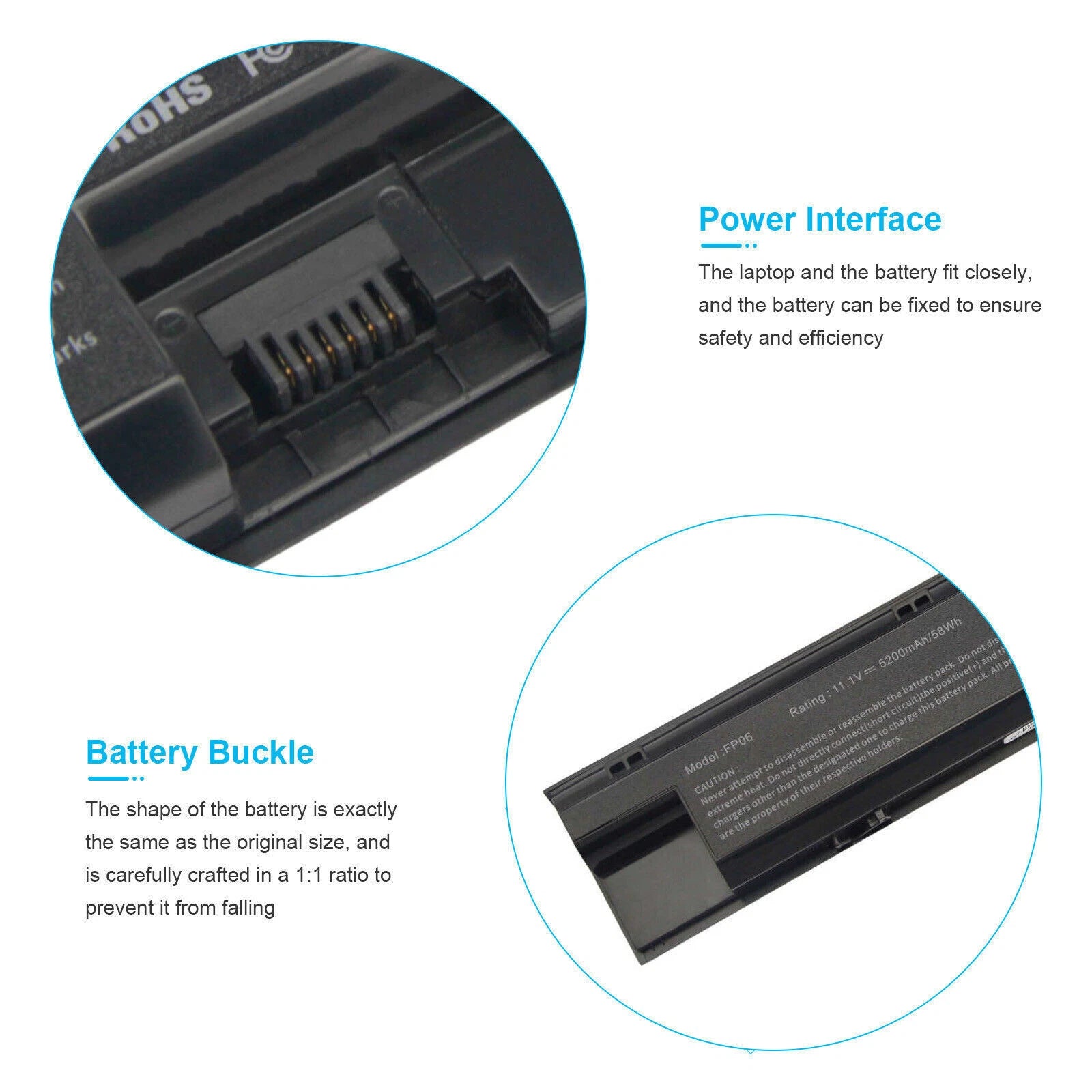 FP06 FP09 Battery for HP Probook 440 450 445 470 455 G0 G1 708457-001 707616-851