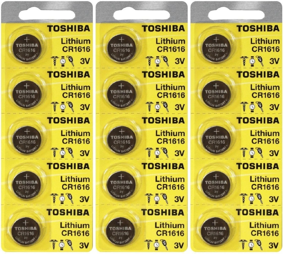 15 Toshiba CR1616 1616 Lithium Coin Cell Batteries