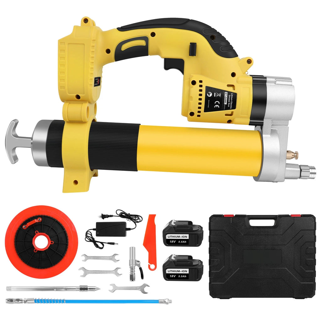 Electric Grease Gun 8000PSI Battery Powered Grease Gun & 2x Battery & Charger