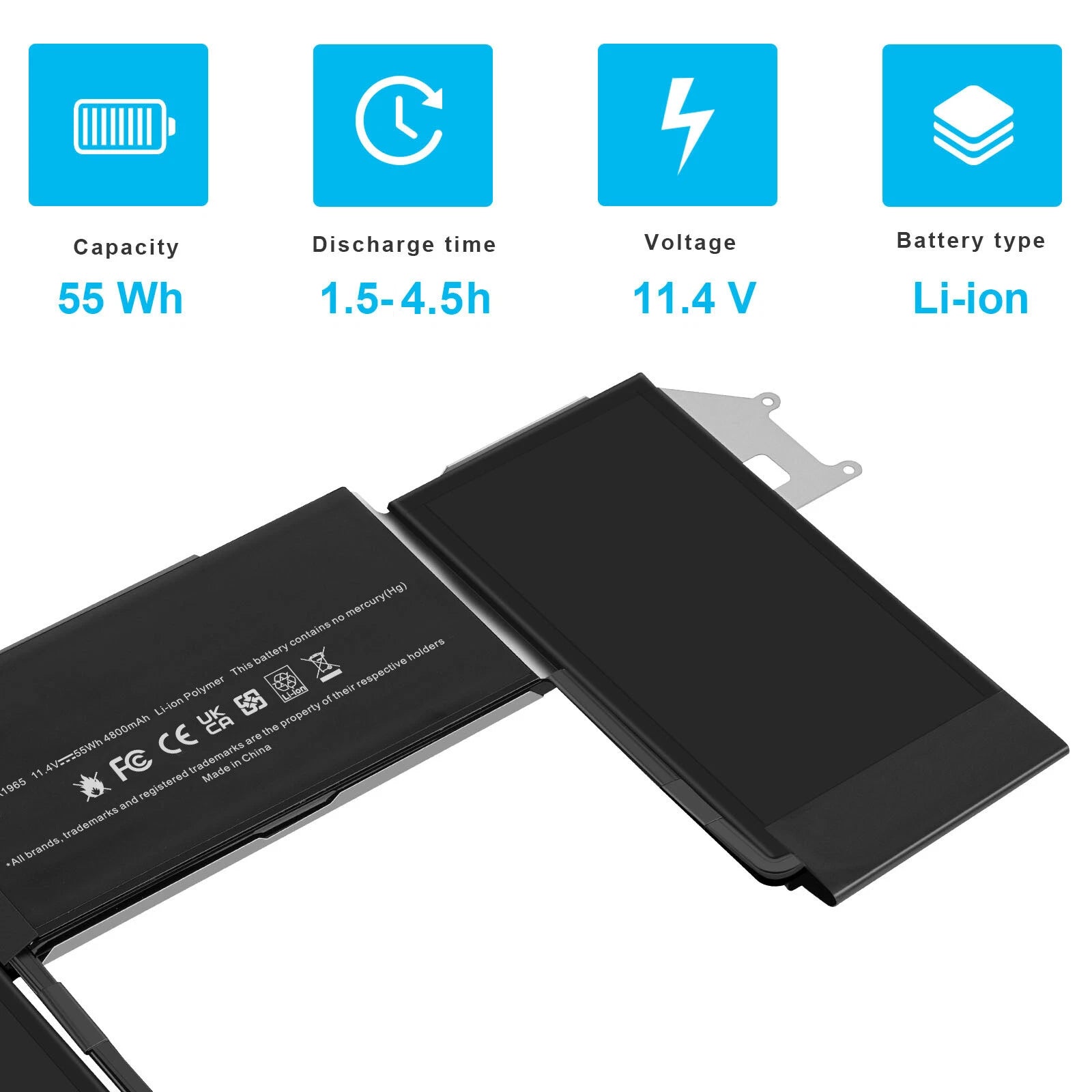 A1965 Battery For Apple Macbook Air 13''A1932 2018 2019 A2179 2020 EMC 3184 3302