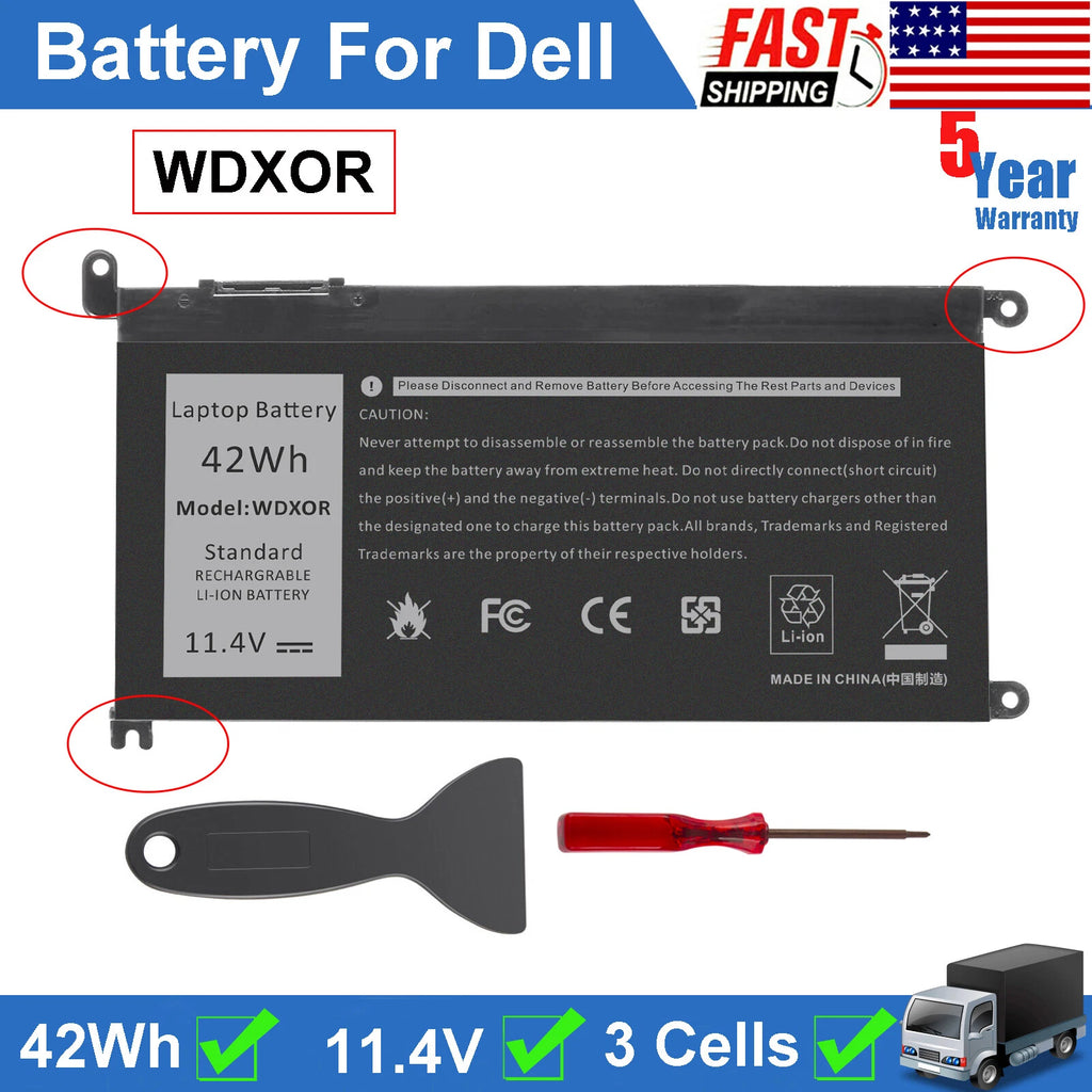?WDX0R WDXOR Battery For Dell Inspiron 15 5567 5568 5578 13 5368 5378 7368 42Wh