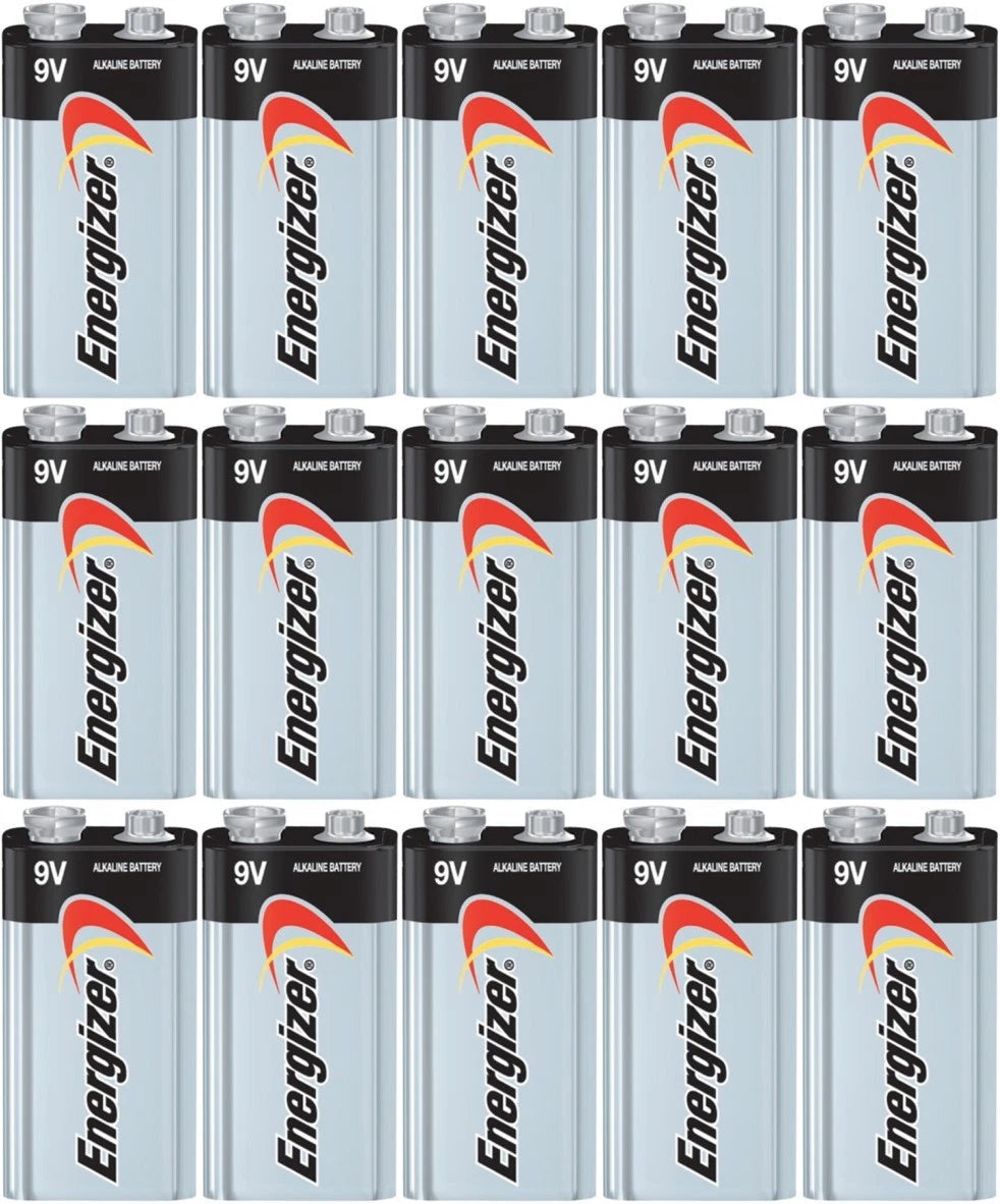 15 x Energizer Max 9V 9 Volt Alkaline Battery Bulk Expires 2022