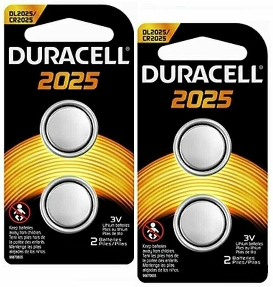 4 Pack Duracell CR2025 3 Volt Battery ECR2025 CR 2025 DL2025 EXP 2027