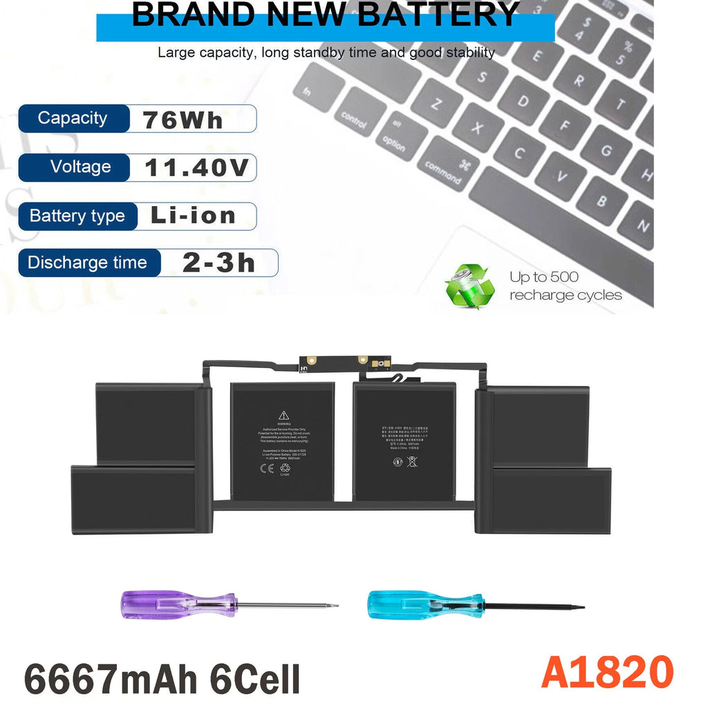 A1820 A1707 Battery For Apple MacBook Pro 15'' Late 2016 Mid 2017 EMC 3072 76Wh