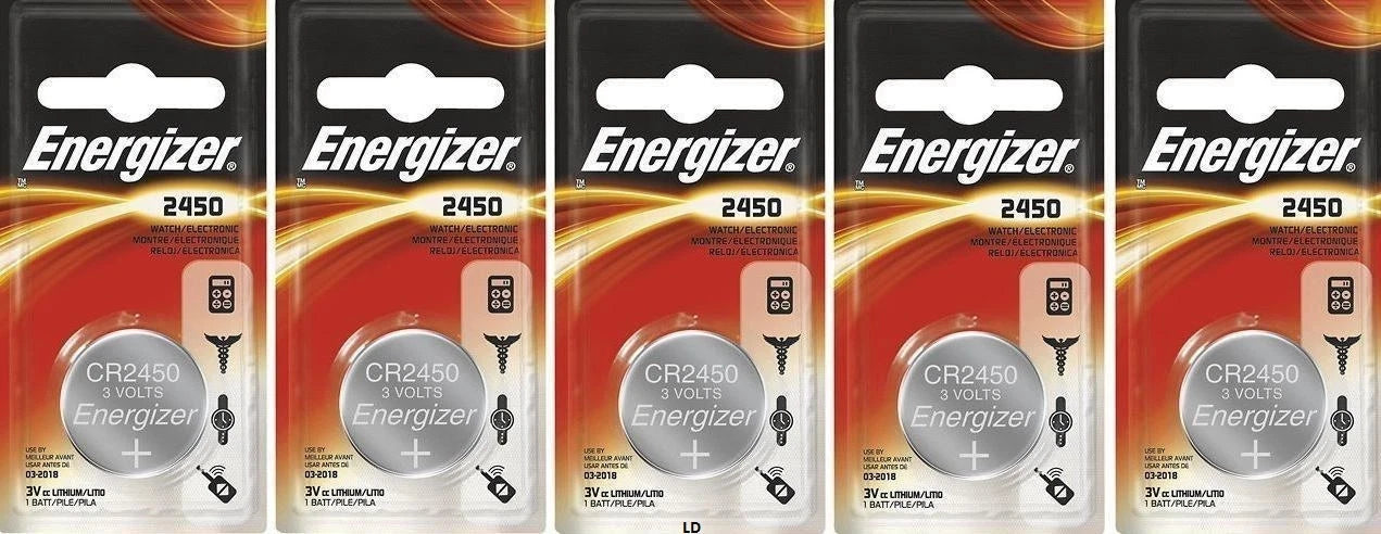 Energizer ECR2450 CR2450 BR2450 DL2450 Lithium 3V Battery New Authorized Seller