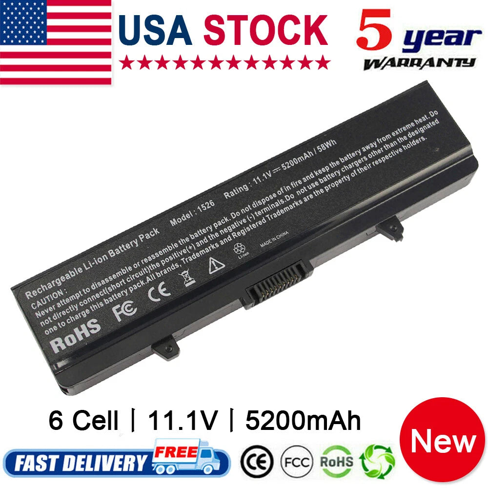 Battery For Dell Inspiron GP952 K450N 312-0625 312-0626 1545N 1546N Vostro 500