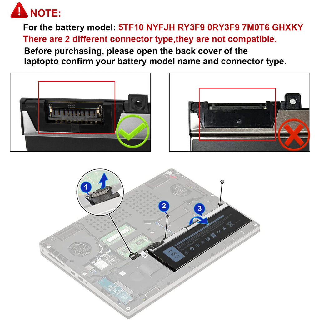 5TF10 GHXKY Laptop Battery For Dell Precision 7730 7740 7530 7540 P34E P34E002