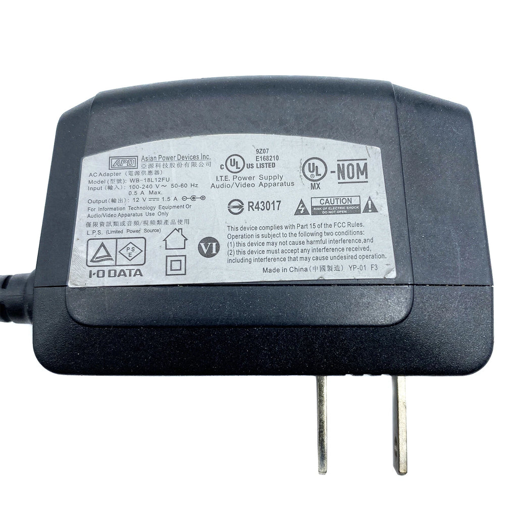 Brand NEW Genuine APD WB-18L12FU AC Adapter 12V 1.5A 18W Charger