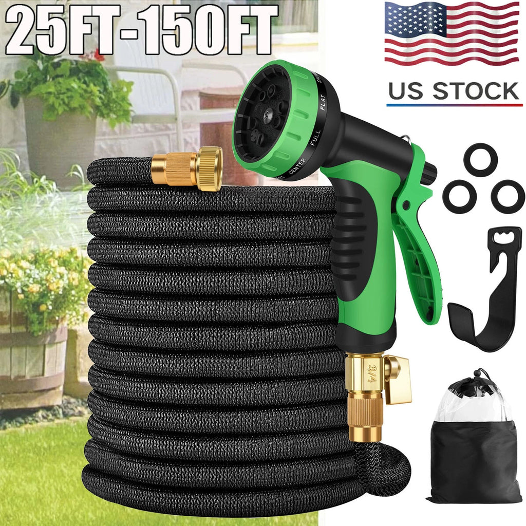 4X Stronger Deluxe Expandable Flexible Garden Hose Water Hose 25, 50, 100, 150FT