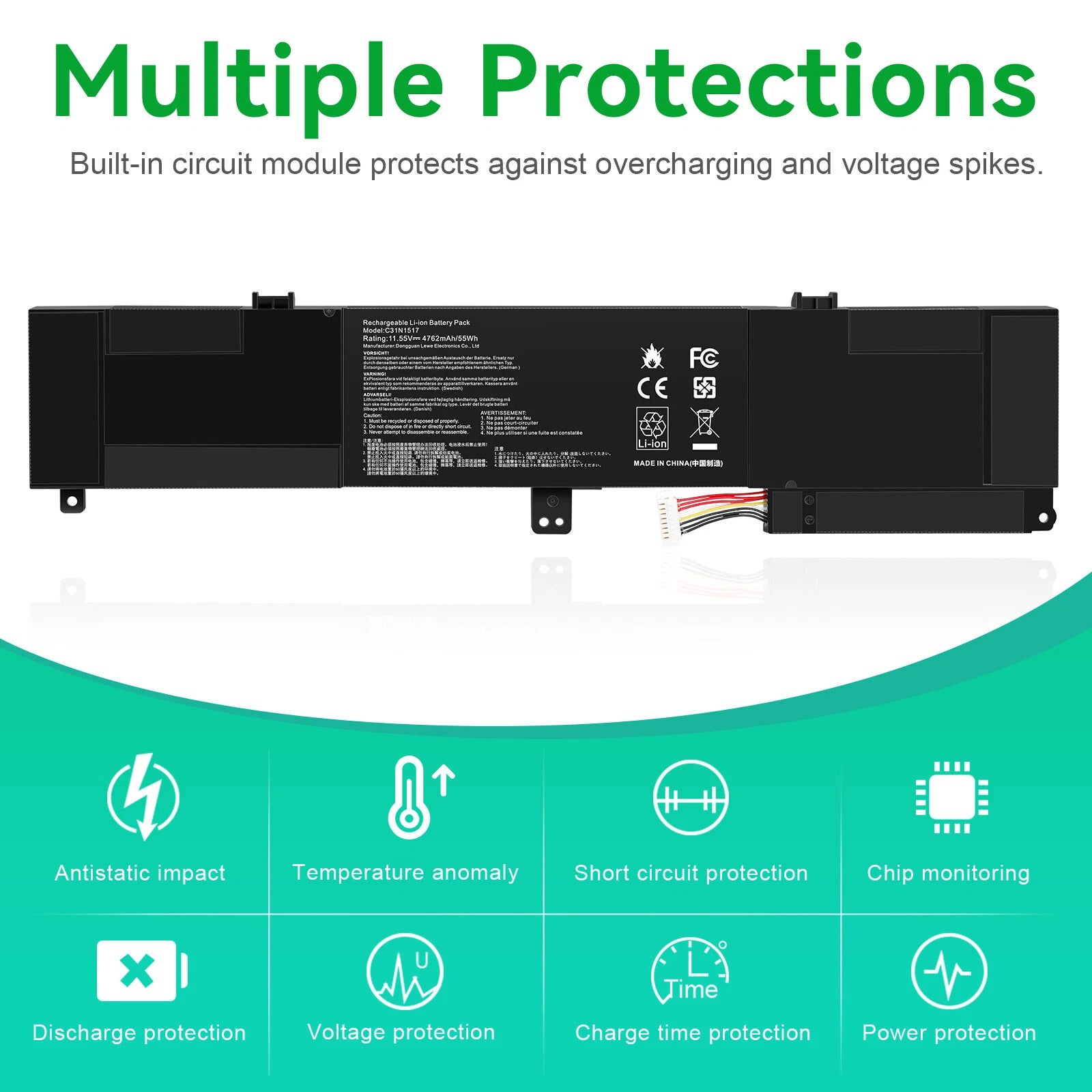 C31N1517 Laptop Battery For ASUS VivoBook Flip Q304 Q304U Q304UA Q304UAK Q304UJ