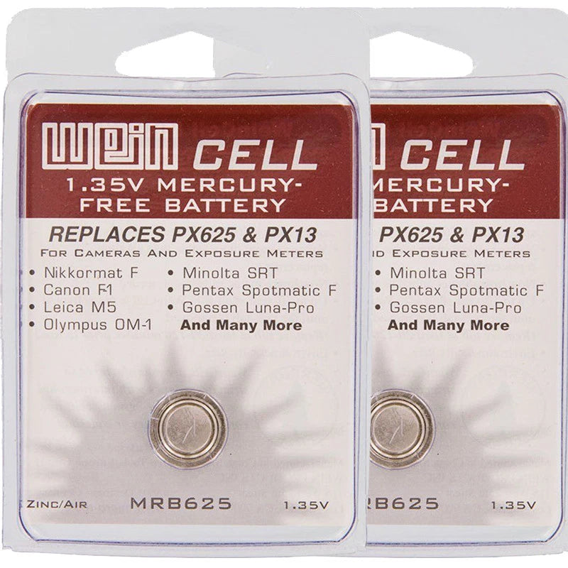 2 Pcs Wein Cell PX625 Mercury Free 1.35V Battery MRB625