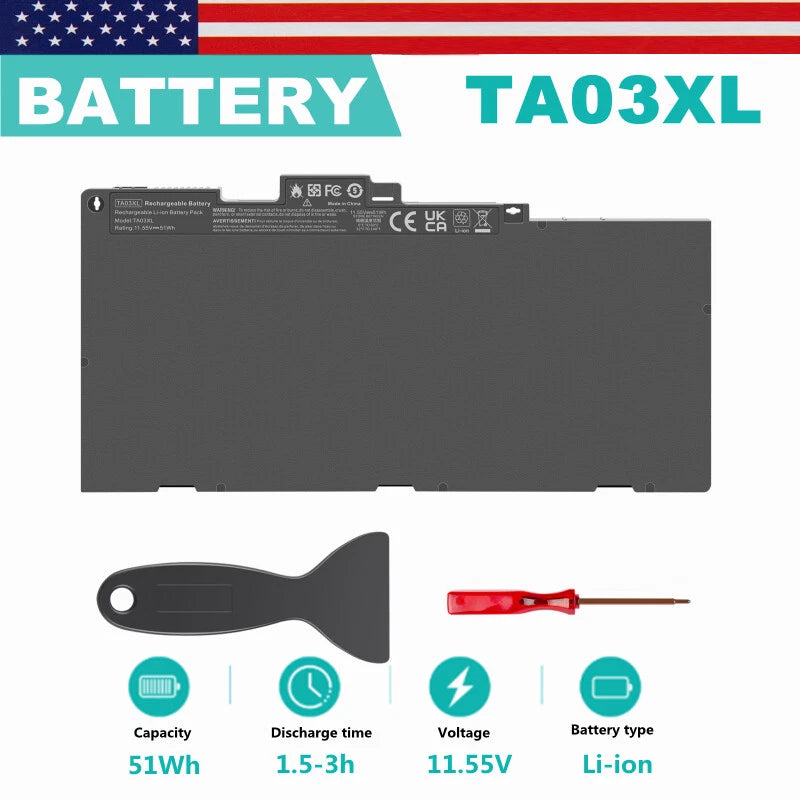 TA03XL Battery for HP EliteBook 745 755 840 848 850 G4 ZBook 14u G4 HSTNN-IB7L
