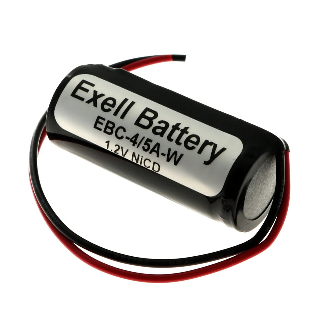 Exell EBC-4/5A-W 1.2V Custom NiCd 400mAh Battery Pack w/ 5" Bare Wire Leads