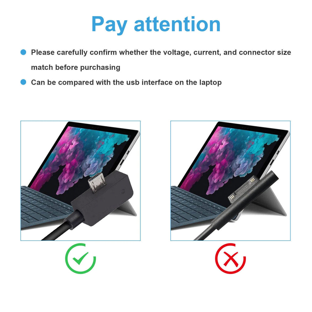13W AC Adapter Charger For Microsoft Surface 3 1751 1623 1624 1645 Micro USB