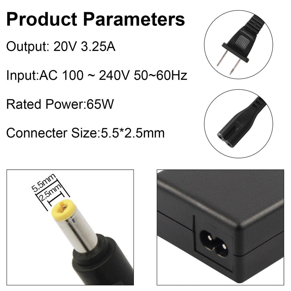 65W 20V PA-1650-37LC AC Adapter Charger For Lenovo IdeaPad G560 G230 G430 G580