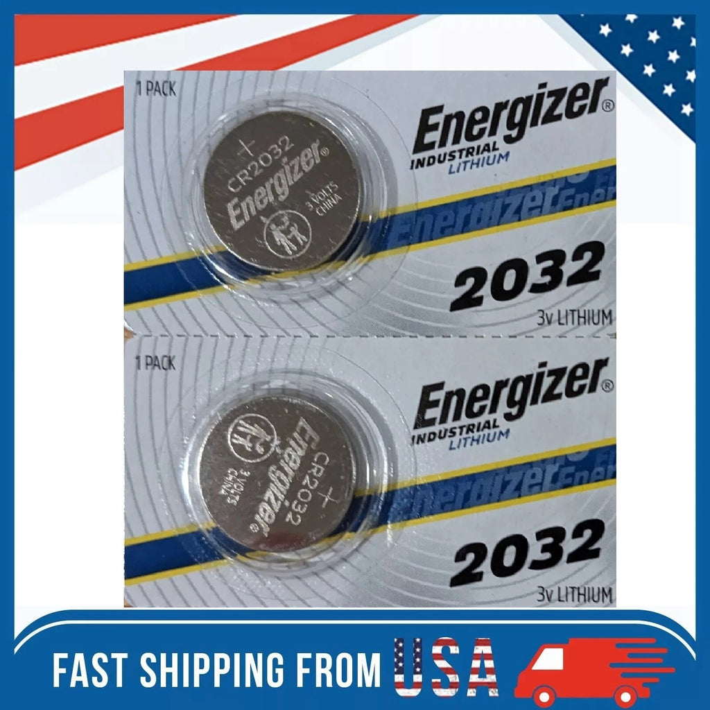 2 Pcs Fresh Energizer CR2032 3V Lithium Coin Cell Button Battery CR 2032 ECR2032