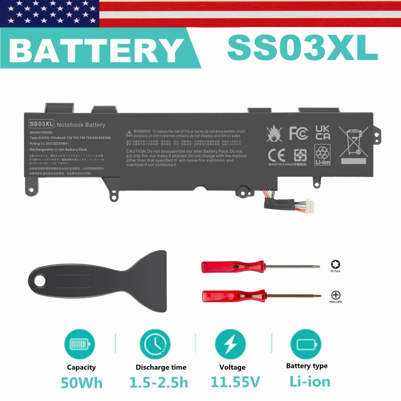 Battery HP EliteBook 735 745 830 836 840 846 G5 SS03XL 933321-855 ZBook 14U G6