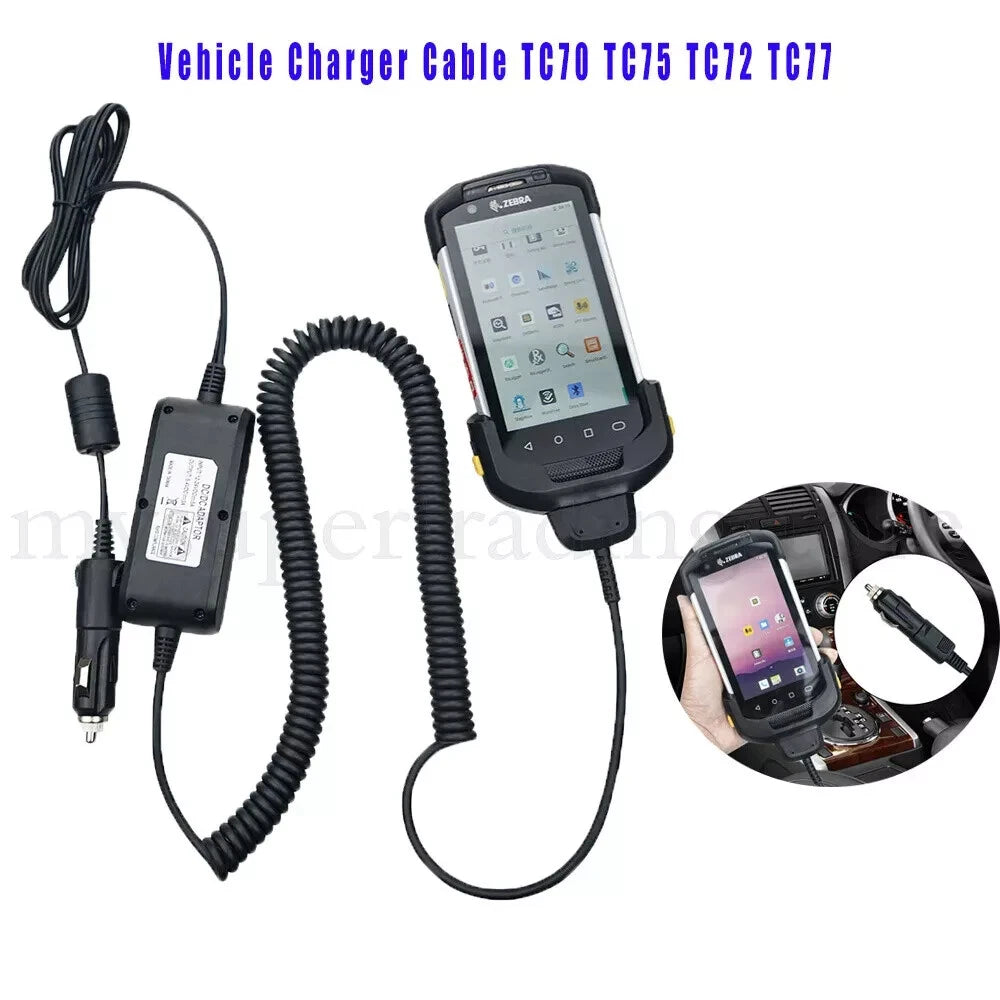 Symbol Vehicle Car Charger Cable for Symbol Motorola TC70 TC75 CHG-TC7X-CLA1