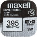 One (1) X Maxell 395 SR927SW SB-AP Silver Oxide Watch Battery 1.55v Blister...