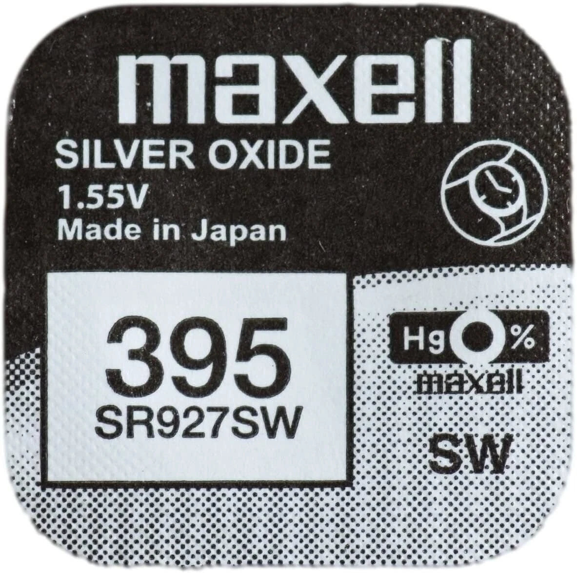 One (1) X Maxell 395 SR927SW SB-AP Silver Oxide Watch Battery 1.55v Blister...