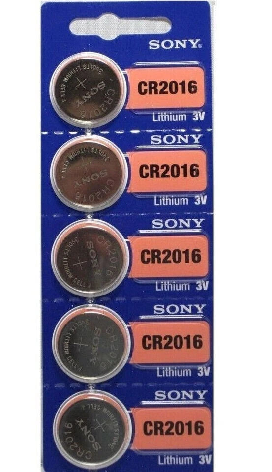 100 Pack Genuine SONY CR2016 Lithium Battery 3V Coin Cell ECR2016 BR2016 DL2016