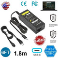 65W 45W USB-C w Laptop Computer Charger AC Adapter Power Supply For Lenovo IBM