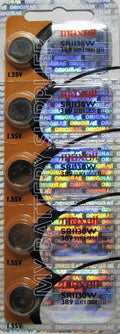 5 Maxell 389 - SR1130W Button Cell Batteries