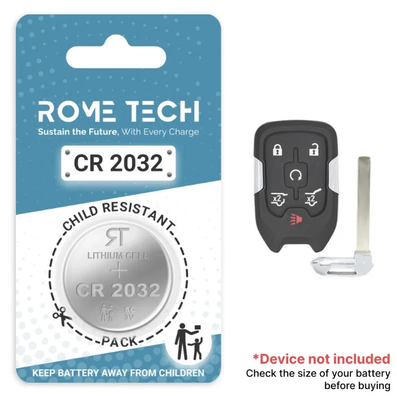 Key Fob Battery Replacement for Chevrolet Suburban 2020 2019 2018 2017 2016 2015
