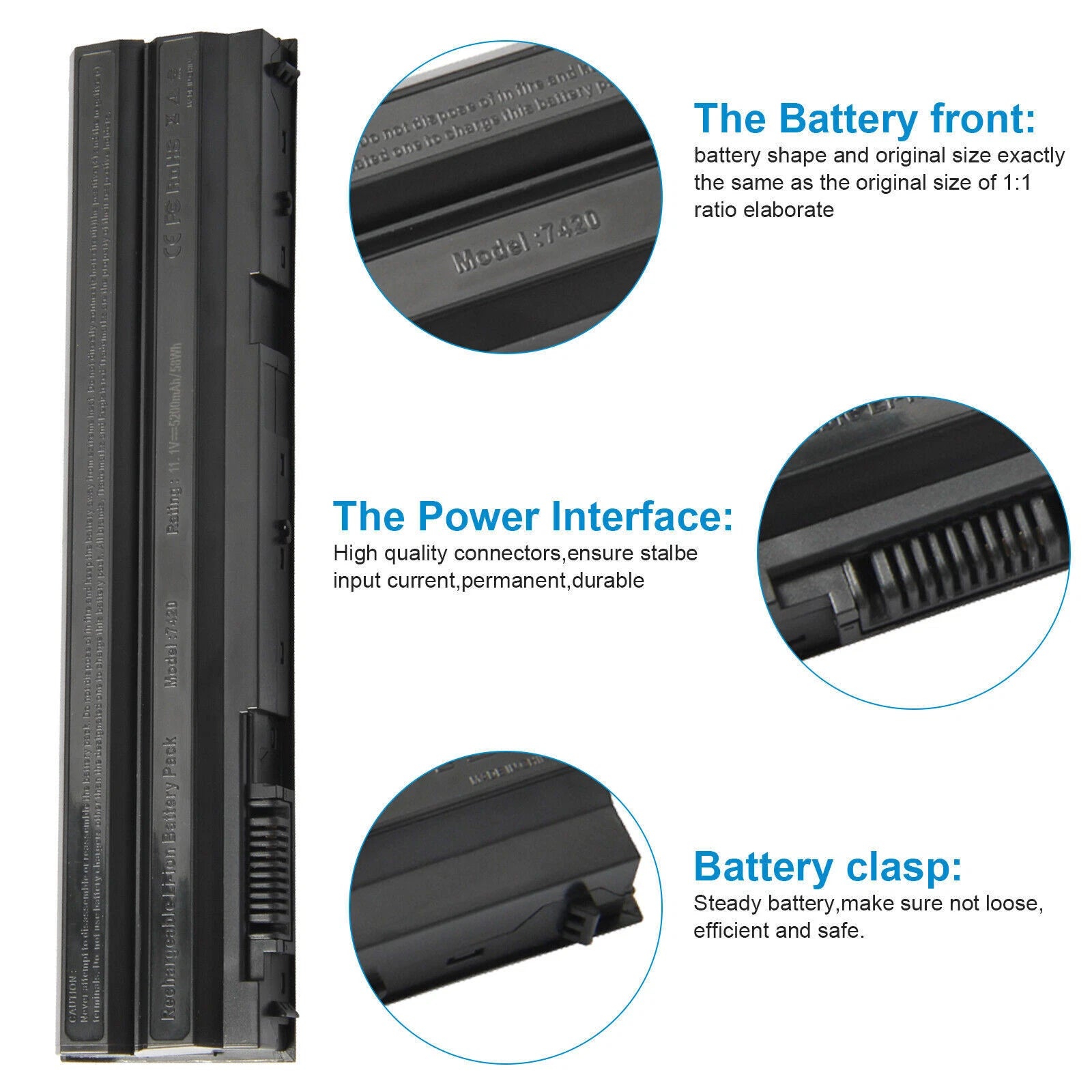 Laptop Battery For Dell Latitude E6420 E6430 E6520 E6530 E5520 E5530 E5430 T54FJ