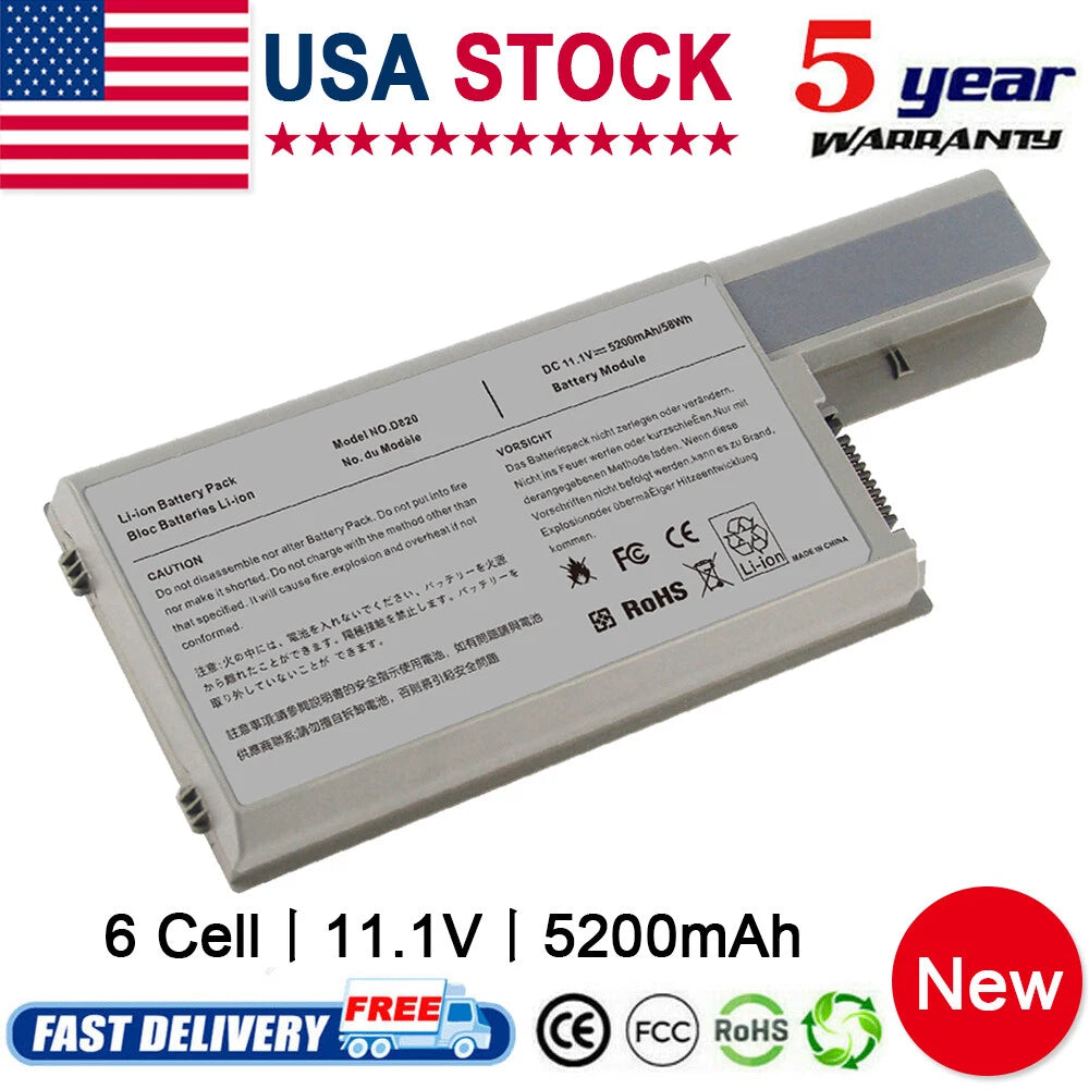 Laptop Battery for Dell Latitude D531 D531N D820 D830 TC030 CF623 DF192 M65 Fast