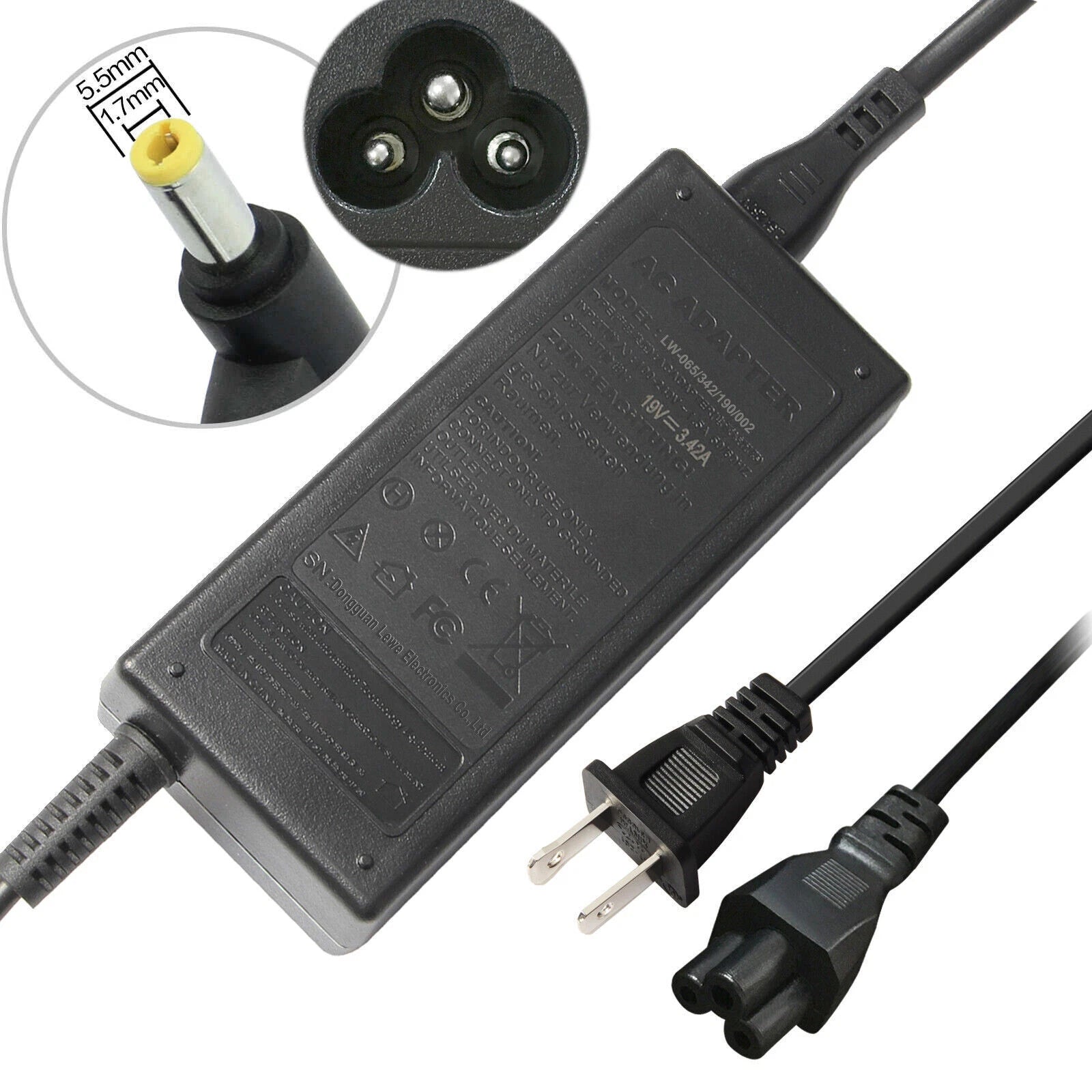 AC Adapter Charger For Acer Aspire 7741Z-4633 7741Z-4643 Laptop Power Supply 65W