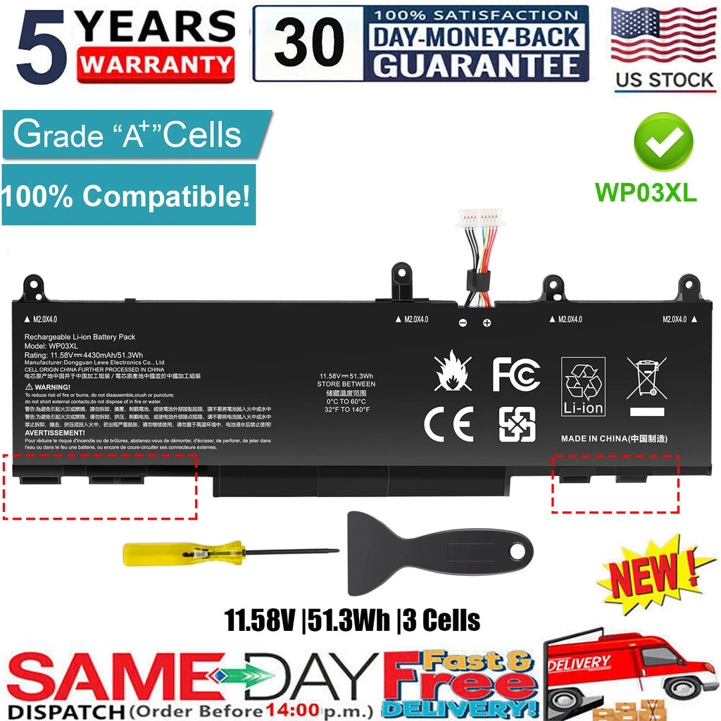 NEW Battery WP03XL for HP EliteBook 830 840 845 860 G9 G10 G11 x360 1040 G9 G10