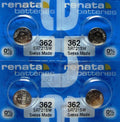 4 x Renata 1.55V Button Cell Battery, 362 SR721SW