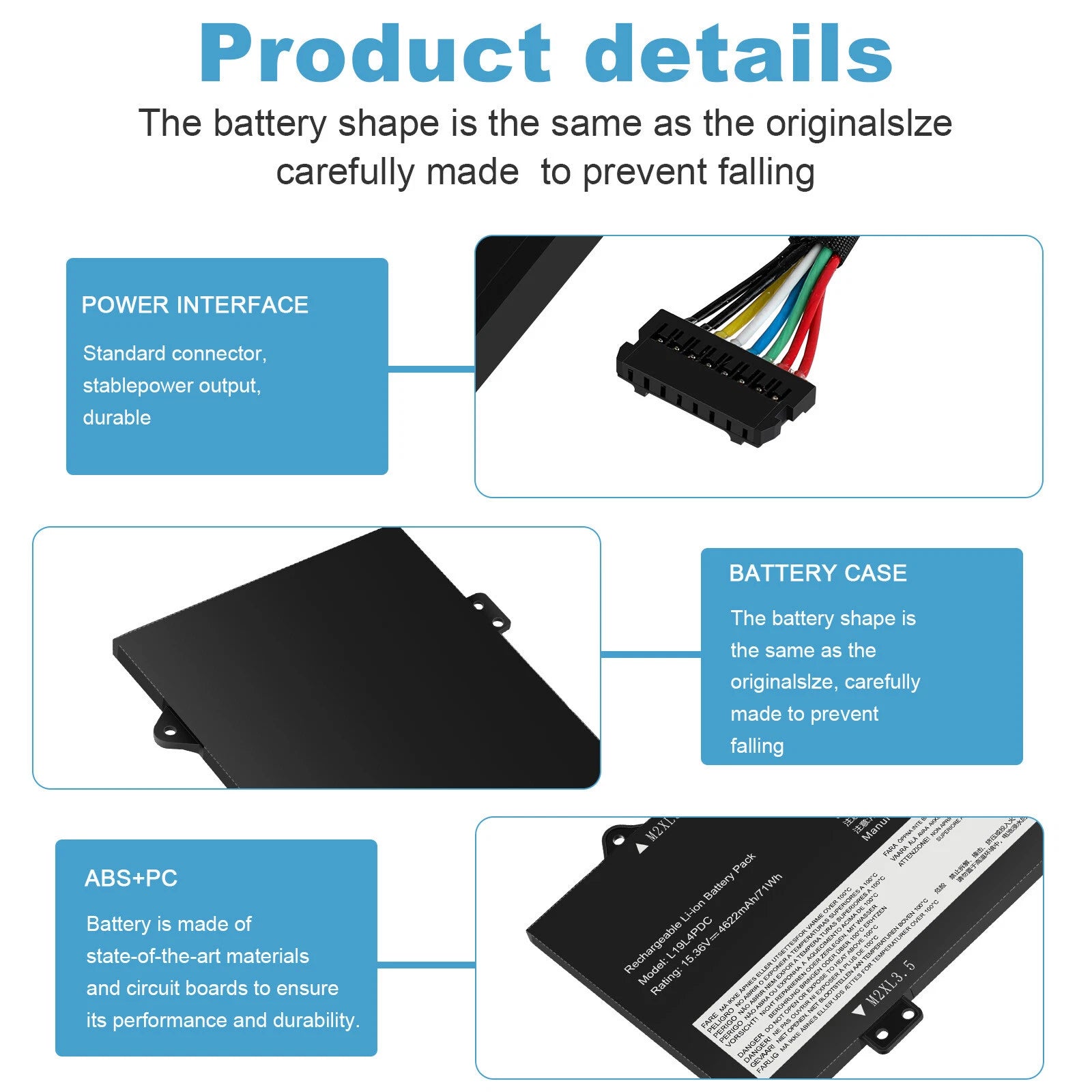 L19C4PDC L19M4PDC L19L4PDC Battery For Lenovo Ideapad Yoga 7-14ITL5 7-15ITL5 New