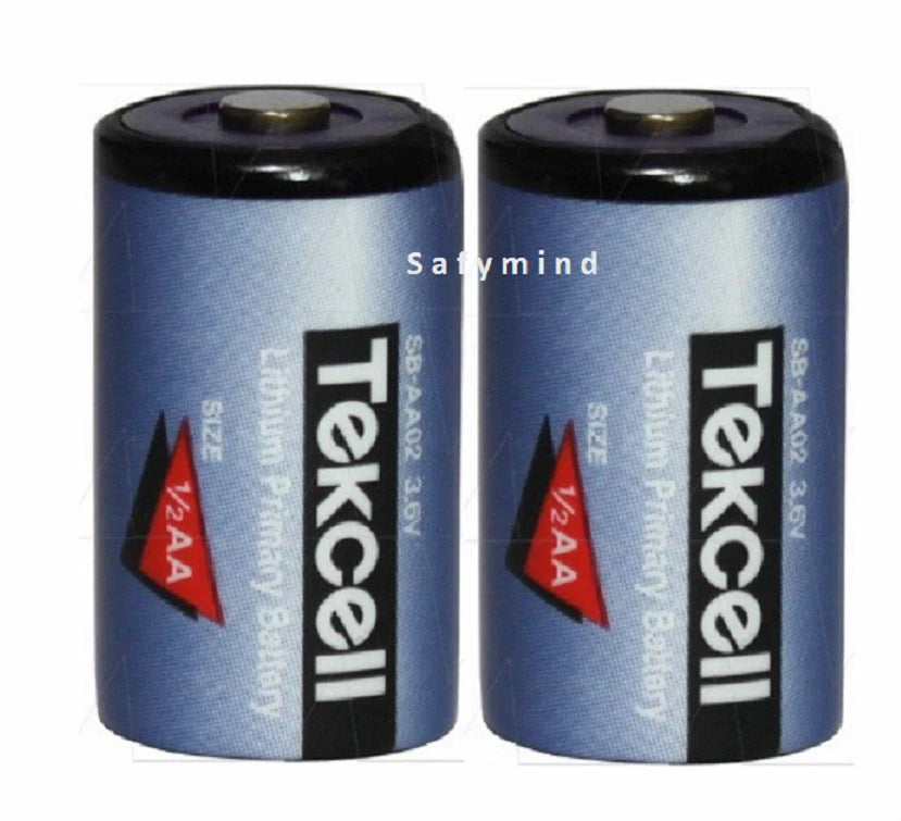 Brand New " 2 " Tekcell SB-AA02 3.6V 1/2AA Lithium Battery, 1200mAh, MFG: 10/18