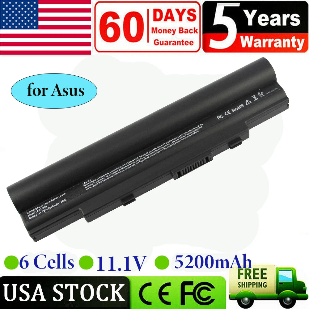 Battery for Asus U20A U50F U80E U81 U89V A31-U20 A31-U80 A32-U20 A32-U50 A33-U50