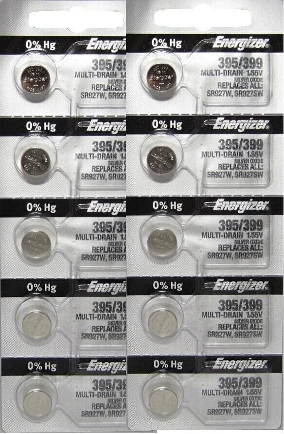 20 Pcs Energizer 395 399 SR927SW SR927W Watch Battery