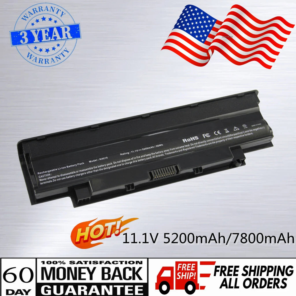 J1KND Battery for Dell Inspiron GK2X6 HHWT1 7XFJJ WT2P4 N4010 Series 6/9 cell
