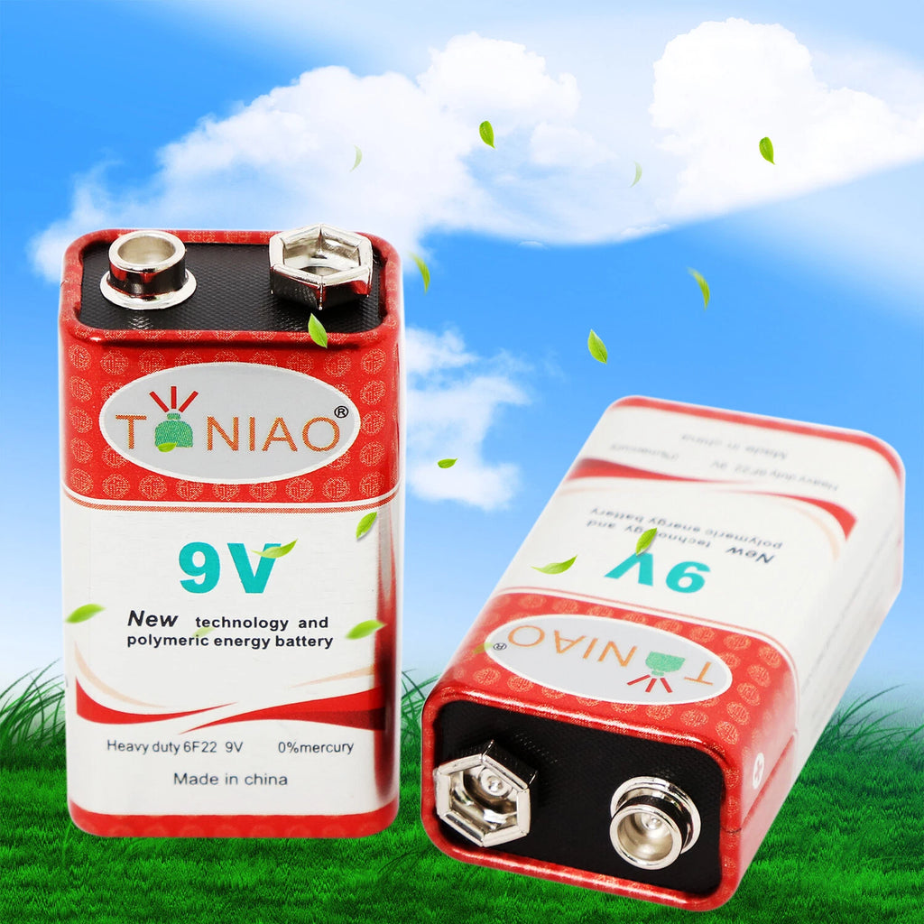 20 PCS 9V 6F22 9 Volts Heavy Duty Zinc Carbon 0% Mercury Battery Free Shipping