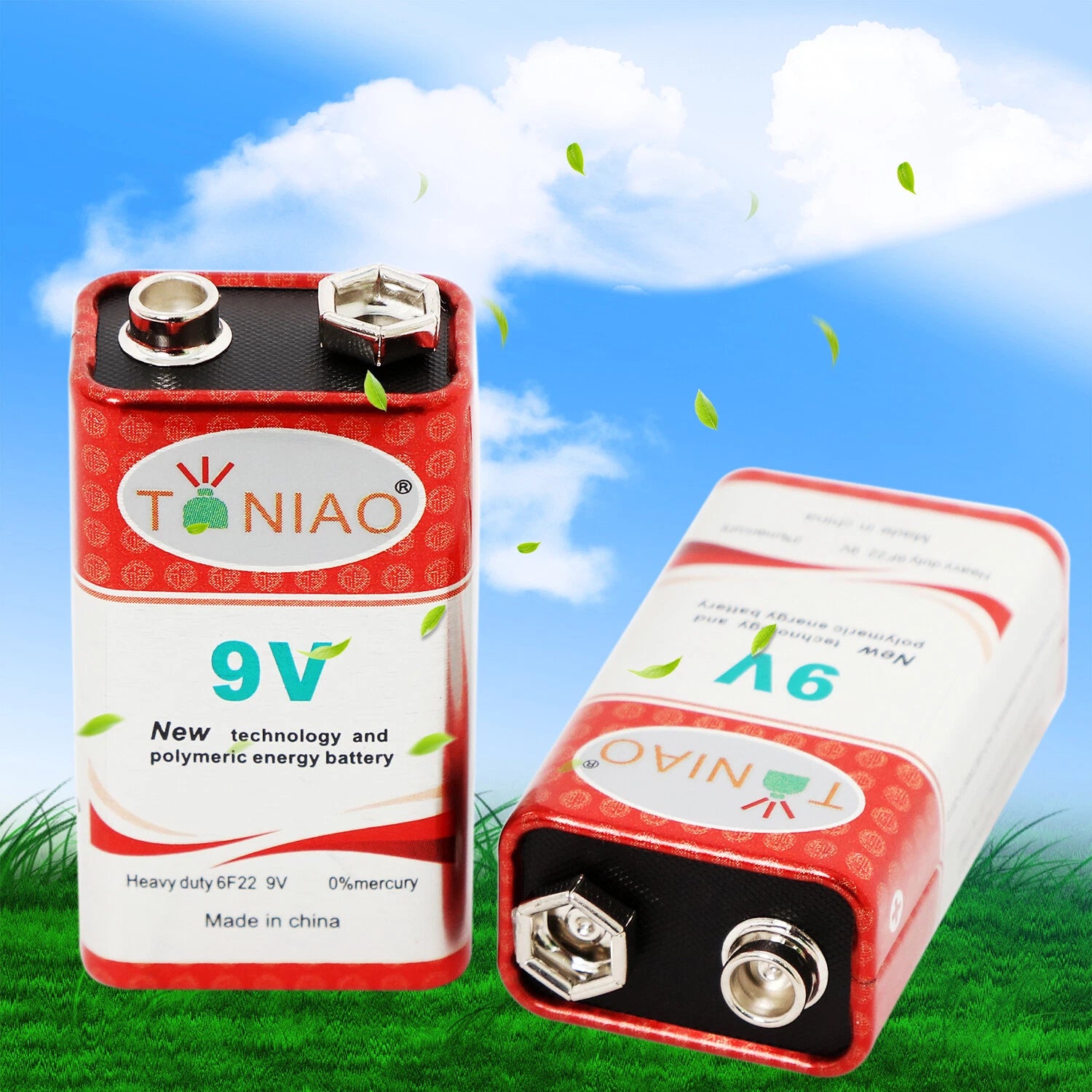 20 PCS 9V 6F22 9 Volts Heavy Duty Zinc Carbon 0% Mercury Battery Free Shipping