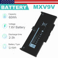 MXV9V Battery for Dell Latitude 5300 5310 7300 7400 7.6V 60Wh 5VC2M N2K62 Type