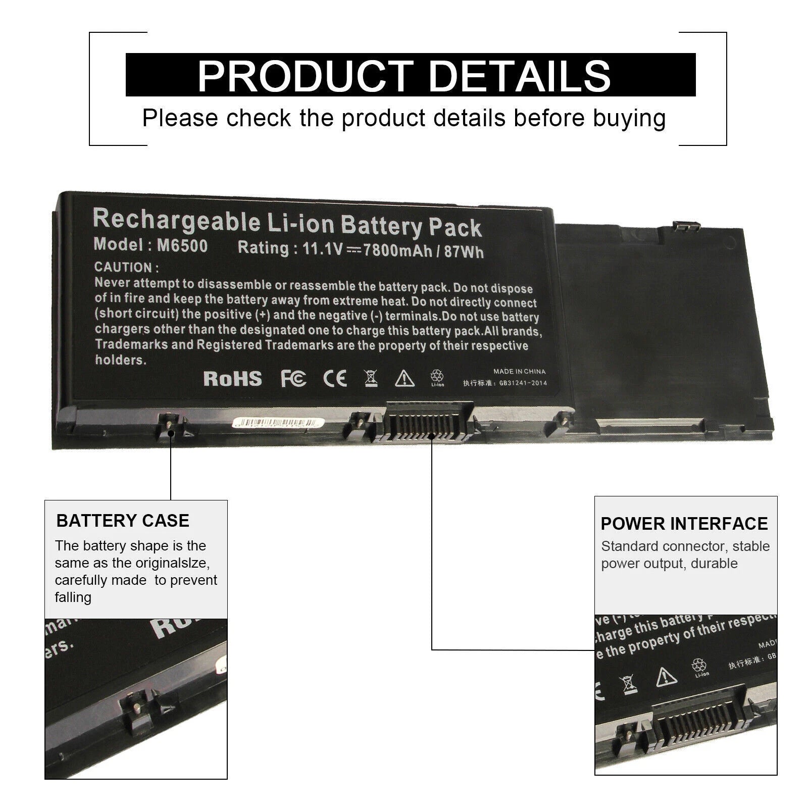New 8M039 9 Cell Battery for Dell Precision M2400 M4400 M6400 M6500 C565C 03M190